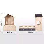 Load image into Gallery viewer, Hut Twin Bed With Two Drawers - 90x190 cm-GCC Home Center