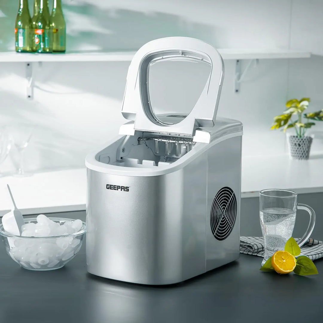 Arabian Mall Portable Countertop Ice Cube Maker (12Kg/24H Output, 2.2L Water Tank, 2 Ice Sizes)
