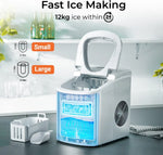 Load image into Gallery viewer, Arabian Mall Portable Countertop Ice Cube Maker (12Kg/24H Output, 2.2L Water Tank, 2 Ice Sizes)