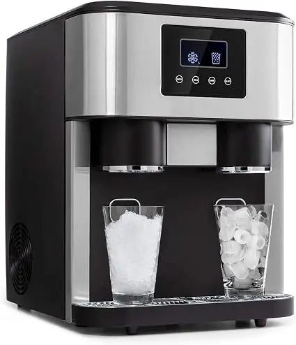Ice Maker, 3-in-1: Ice Cubes, Crushed Ice, Cold Water, LCD Display, 1.8L Tank