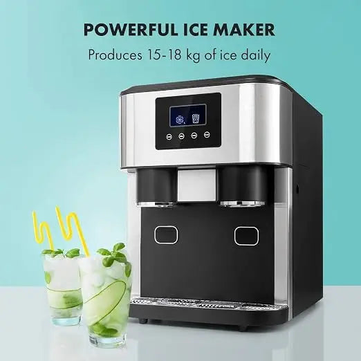 Ice Maker, 3-in-1: Ice Cubes, Crushed Ice, Cold Water, LCD Display, 1.8L Tank