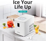 Load image into Gallery viewer, Ice Maker, Automatic Ice Making, Portable And Compact, Fast Ice Making, 2 Sizesice Cubes, Transparent View Window, Self-Cleaning 0.01 W ICM2011B White