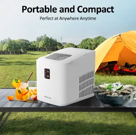 Ice Maker, Automatic Ice Making, Portable And Compact, Fast Ice Making, 2 Sizesice Cubes, Transparent View Window, Self-Cleaning 0.01 W ICM2011B White