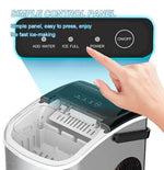Load image into Gallery viewer, Ice Maker Countertop, Mini Portable Ice Machine, 9 Cubes in 7 Mins, 12KG/Day, Self-Cleaning, Energy Saving, Compact for Small Space, Kitchen, Office, RV, Party,BH-14, Silver