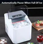 Load image into Gallery viewer, Ice Maker Countertop, Portable Ice Machine with Basket and Scoop,26 Lbs/24h,9 Ice Cubes Ready in 7 Mins, 2 Sizes of Bullet Ice for Home, Kitchen,Camping,Rv