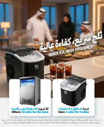 Load image into Gallery viewer, Ice Maker Countertop with Handle - 9 Bullet Ice Cubes in 6 Mins, Nugget Ice Maker, 12kg/24H, Portable Ice Machine with Scoop and Basket for Home, Kitchen, Camping, RV (Black)
