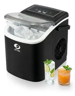 Load image into Gallery viewer, Ice Maker Countertop with Handle - 9 Bullet Ice Cubes in 6 Mins, Nugget Ice Maker, 12kg/24H, Portable Ice Machine with Scoop and Basket for Home, Kitchen, Camping, RV (Black)