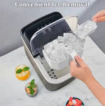 Load image into Gallery viewer, Ice Maker for Home Kitchen Office Party, Stainless Steel, Silver, 12kg/24H Output with 2 Ice Sizes 9 Cubes in 8 Mins