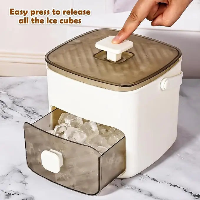 Ice Maker Machine Counter Top, 48 Ice Cube Ice Machine with Ice Scoop & Basket, Ice Cube Maker Release All Ice Cubes in One Second, Ice Cube Tray for Whiskey, Cocktail, Coffee Drinks, Beer