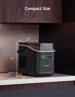 Load image into Gallery viewer, Ice Maker with Ambient Lights Self-Cleaning Ice Maker Machine | Clear View Ice Machine Countertop, Ice in 6Mins, 26 lbs/Day, 2 Sizes of Bullet Ice for Apartment/Kitchen/Office/Home Bar
