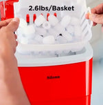 Load image into Gallery viewer, Ice Makers Countertop, 9 Cubes Ready in 6 Mins, 26lbs in 24Hrs, Self-Cleaning Ice Machine with Ice Scoop and Basket, 2 Sizes of Bullet Ice for Home Kitchen Office Bar Party