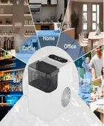 Load image into Gallery viewer, Ice Making Machine, Portable Countertop Automatic Bullet Ice Cube Maker with 1.4L Water Tank, Makes 9 Cubes in 6 to 8 Minutes, Self-Cleaning, 12KG/24H for Home, Office, Kitchen, Party, UK Plug