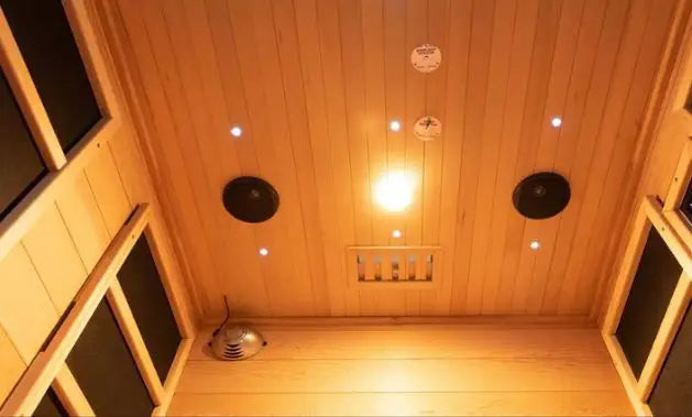 Indoor Hybrid Sauna (Full Spectrum Infrared + 6kW Traditional Stove)
