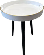 Load image into Gallery viewer, Indoor Tray Side Table – Plastic Tabletop with 17.7" Wooden Legs
