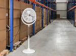 Load image into Gallery viewer, Industrial Fan, 2 In 1 Floor Standing Or Wall Mounted, Commercial Pedestal Fan, Height Adjustable Up To 1500 mm