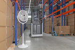 Load image into Gallery viewer, Industrial Fan, 2 In 1 Floor Standing Or Wall Mounted, Commercial Pedestal Fan, Height Adjustable Up To 1500 mm
