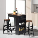 Load image into Gallery viewer, Industrial Style Multifunctional Bar Table with Stools and Storage Shelves – Space-Saving Dining and Kitchen Pub Furniture-GCC Home Center