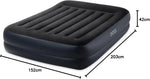 Load image into Gallery viewer, Intex Airbed Inflatable Double Mattress With Bulit In Electric Pump,152 X 203 X 42 Cm, 64124, Black, Durabeam Queen Pillow Rest Airbed W/E.Pump152X203X42, 64124