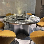 Load image into Gallery viewer, Intimate Design Elegant Luxury Style Marble Top Round Dining Table - Black