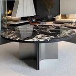 Load image into Gallery viewer, Intimate Design Elegant Luxury Style Marble Top Round Dining Table - Black