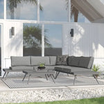 Load image into Gallery viewer, Jarin Outdoor Furniture Set 4 Seating , Aluminium Frame | Coffee Table Included