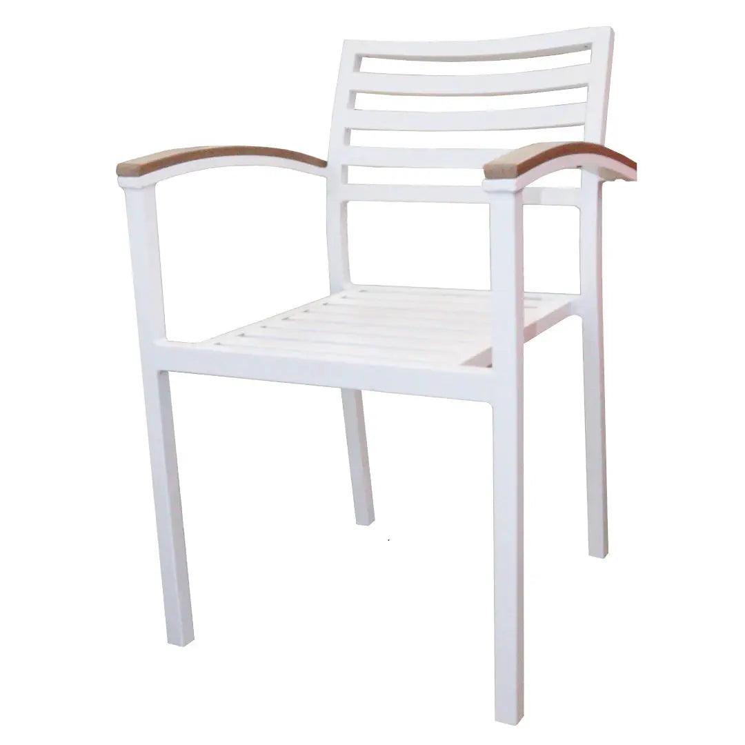 Jilphar Furniture Aluminum White Outdoor Chair JP1288-GCC Home Center