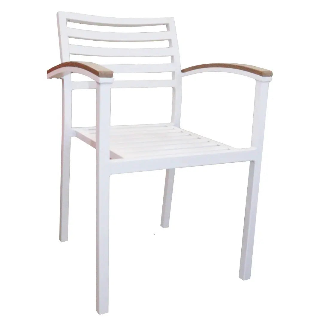 Jilphar Furniture Aluminum White Outdoor Chair JP1288-GCC Home Center