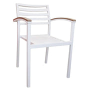 Jilphar Furniture Aluminum White Outdoor Chair JP1288-GCC Home Center