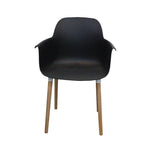 Load image into Gallery viewer, Jilphar Furniture Dining Chair with Wooden Leg- Black JP1267-GCC Home Center