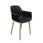 Load image into Gallery viewer, Jilphar Furniture Dining Chair with Wooden Leg- Black JP1267-GCC Home Center
