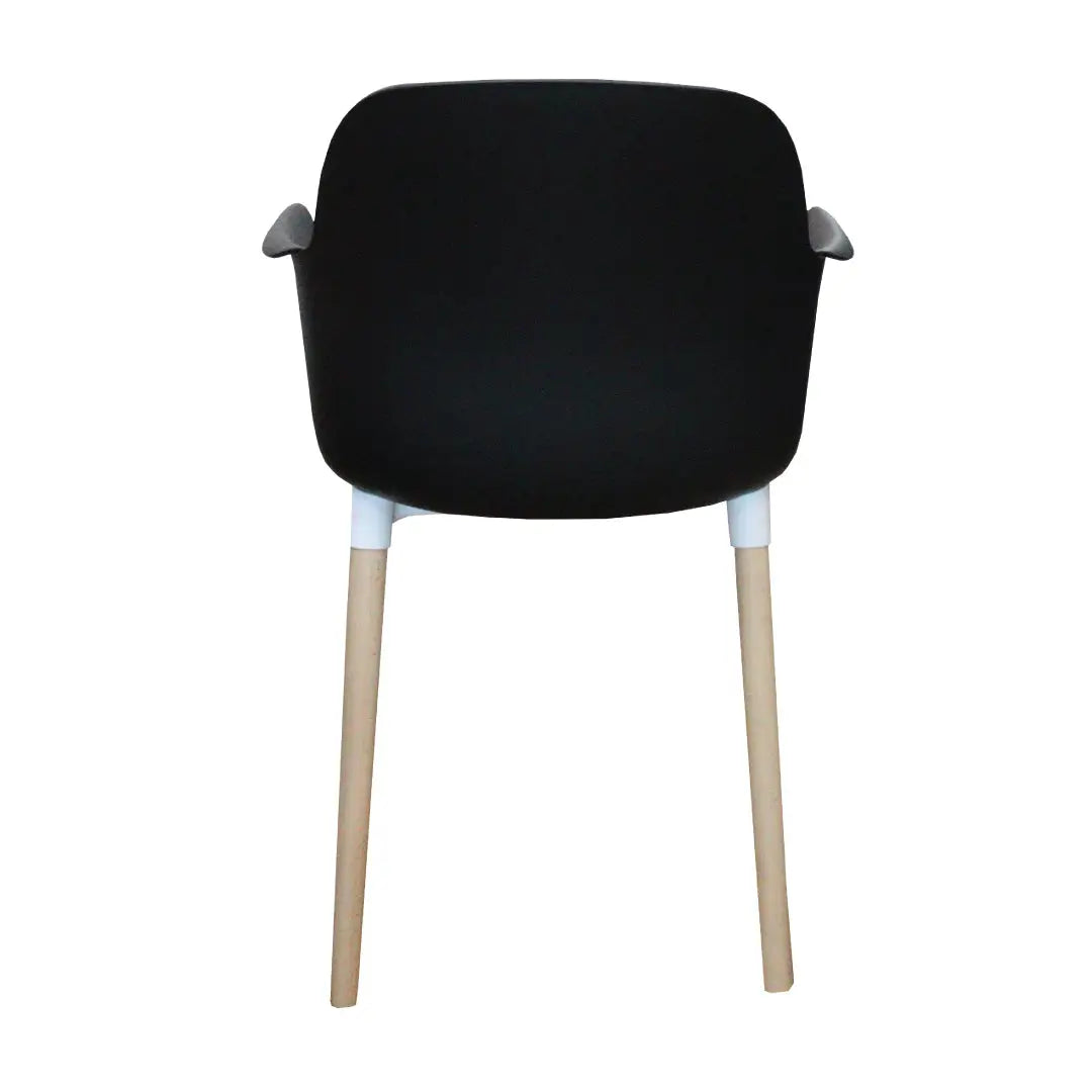 Jilphar Furniture Dining Chair with Wooden Leg- Black JP1267-GCC Home Center