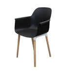 Load image into Gallery viewer, Jilphar Furniture Dining Chair with Wooden Leg- Black JP1267-GCC Home Center
