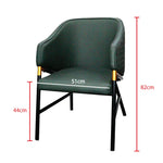 Load image into Gallery viewer, Jilphar Furniture Luxury Leather Dining Chair with Metal Legs JP1292-GCC Home Center