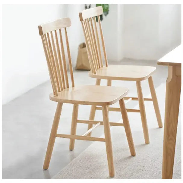 Jilphar Furniture Oiled Walnut Wood Spindle Back Dining Chairs JP1308 only(1 piece chair)-GCC Home Center