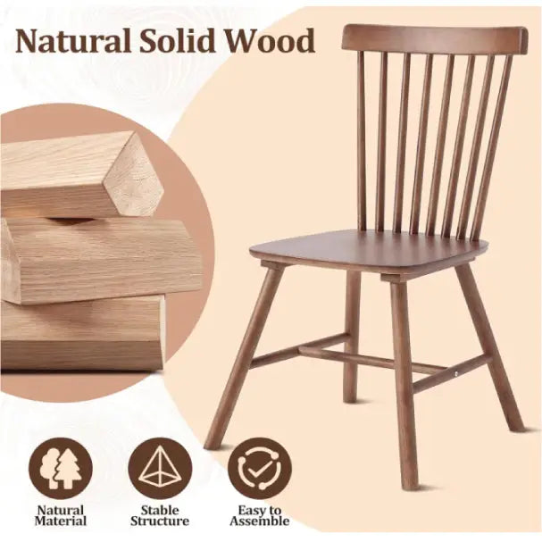 Jilphar Furniture Premium Armless Solid Wooden Dining Chair JP1280-GCC Home Center