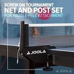 Load image into Gallery viewer, JOOLA Inside - Professional MDF Indoor Table Tennis Table with Quick Clamp Ping Pong Net and Post Set - 10 Minute Easy Assembly - Ping Pong Table with Single Player Playback Mode