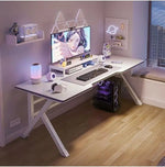 Load image into Gallery viewer, K-Shaped Sturdy Computer Desk And Gaming Table Workstation Home Office Desk 140 CM-GCC Home Center