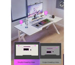 Load image into Gallery viewer, K-Shaped Sturdy Computer Desk And Gaming Table Workstation Home Office Desk 140 CM-GCC Home Center
