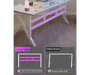 K-Shaped Sturdy Computer Desk And Gaming Table Workstation Home Office Desk 140 CM-GCC Home Center