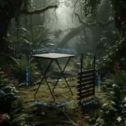 Kanhome Modern Outdoor Steel Wood Bistro Table Coffee Table From Vietnam for Dining Kitchen & Apartment Garden Metal Table