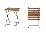 Load image into Gallery viewer, Kanhome Modern Outdoor Steel Wood Bistro Table Coffee Table From Vietnam for Dining Kitchen &amp; Apartment Garden Metal Table