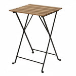 Load image into Gallery viewer, Kanhome Modern Outdoor Steel Wood Bistro Table Coffee Table From Vietnam for Dining Kitchen &amp; Apartment Garden Metal Table