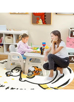 Load image into Gallery viewer, Kids Activity Table and Chair Set – Multifunctional Toddler Table with Ergonomic Chair &amp; Storage, Grey