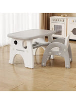 Load image into Gallery viewer, Kids Activity Table and Chair Set – Multifunctional Toddler Table with Ergonomic Chair &amp; Storage, Grey