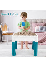 Load image into Gallery viewer, Kids Multi-Functional Building Block Table and 2 Chairs Set,Activity Table with 502 Pcs Building Blocks, Water/Sand/Play/Dinning Table for Toddlers