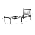 Load image into Gallery viewer, Kids Single Bed – Urban Style Metal Frame