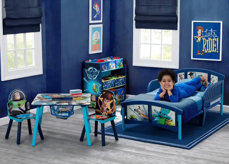 Kids Table and Chair Set With Storage (2 Chairs Included) - Ideal for Arts & Crafts, Snack Time, Homeschooling, Homework & More, Disney/Pixar Toy Story 4