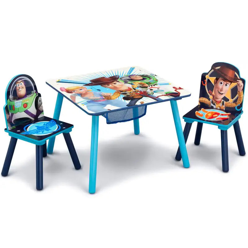 Kids Table and Chair Set With Storage (2 Chairs Included) - Ideal for Arts & Crafts, Snack Time, Homeschooling, Homework & More, Disney/Pixar Toy Story 4