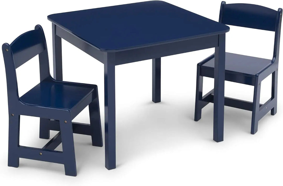 Kids Wood Table and Chair Set – 2 Chairs Included - Ideal for Arts Crafts ,Snack Time ,Homeschooling ,Homework and More