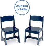 Load image into Gallery viewer, Kids Wood Table and Chair Set – 2 Chairs Included - Ideal for Arts Crafts ,Snack Time ,Homeschooling ,Homework and More